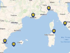 Mapa plavby